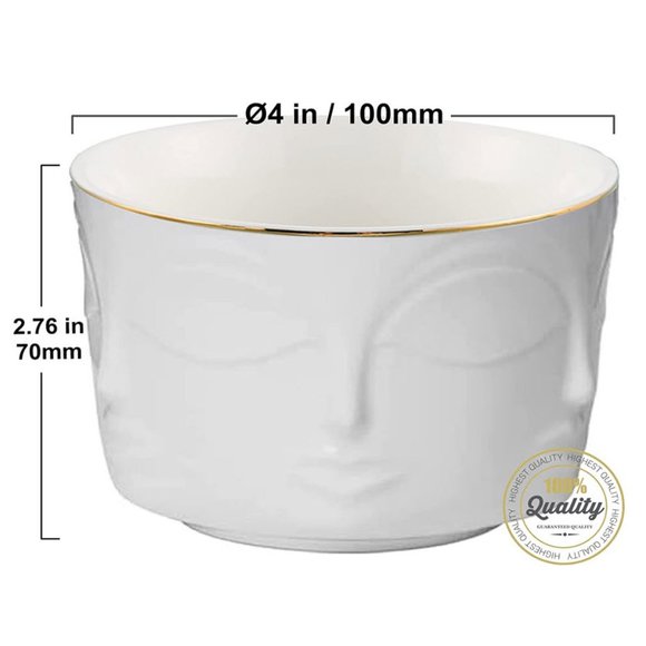 Set of 4 Stunning Face Pot Indoor Planter - Picture 4 of 4